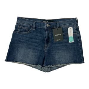 Indigo Six Women's Size 4 Comfort Stretch Weekend Shorts Dark Denim Frayed